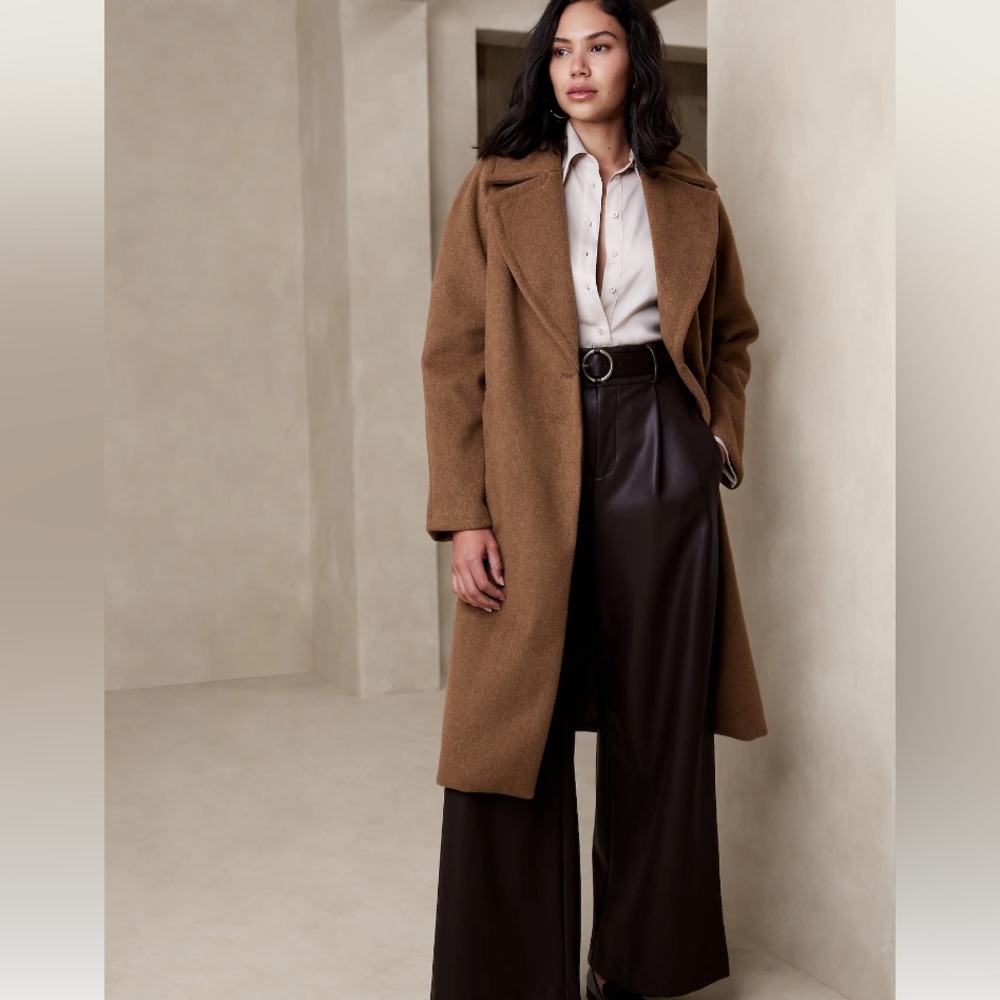 Faux alpaca coat